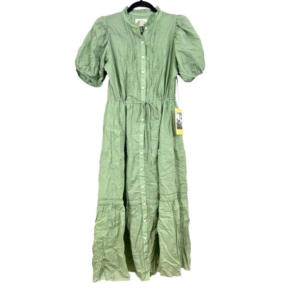 Trovata Birds of Paradis Dress Hildie Green Small New - Picture 1 of 5